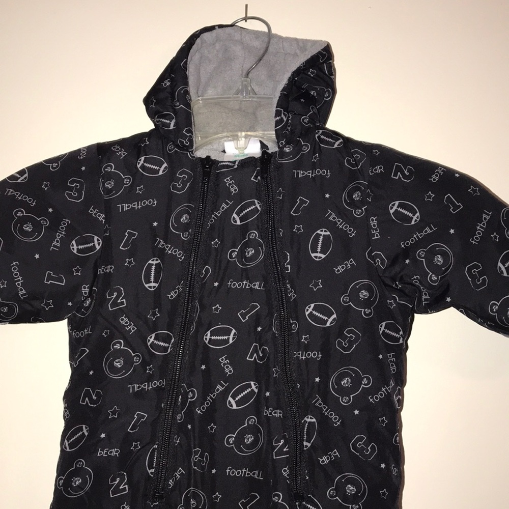 Okie dokie 3-6 month football snow bib GUC! ❤️